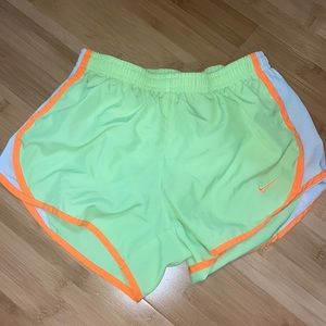 neon yellow nike shorts